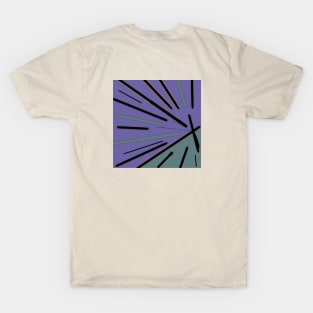 Rays - Modern Art Design | Lines | Purple T-Shirt